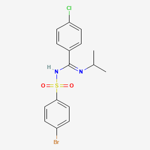 molecular formula C16H16BrClN2O2S B4079851 N'-[(4-bromophenyl)sulfonyl]-4-chloro-N-isopropylbenzenecarboximidamide 