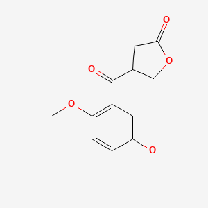 molecular formula C13H14O5 B4079853 4-(2,5-dimethoxybenzoyl)dihydro-2(3H)-furanone 