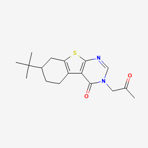 molecular formula C17H22N2O2S B4079864 7-tert-butyl-3-(2-oxopropyl)-5,6,7,8-tetrahydro[1]benzothieno[2,3-d]pyrimidin-4(3H)-one 