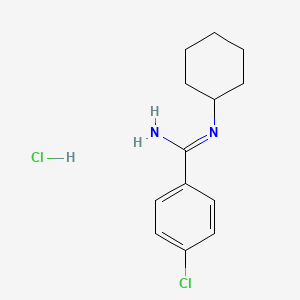 molecular formula C13H18Cl2N2 B4079867 4-chloro-N-cyclohexylbenzenecarboximidamide hydrochloride 
