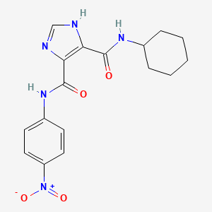 molecular formula C17H19N5O4 B4079894 N~5~-cyclohexyl-N~4~-(4-nitrophenyl)-1H-imidazole-4,5-dicarboxamide 