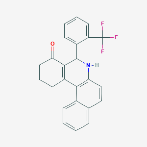 molecular formula C24H18F3NO B407990 5-[2-(trifluoromethyl)phenyl]-2,3,5,6-tetrahydrobenzo[a]phenanthridin-4(1H)-one 