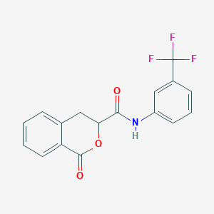 molecular formula C17H12F3NO3 B4079900 1-oxo-N-[3-(trifluoromethyl)phenyl]-3,4-dihydro-1H-isochromene-3-carboxamide 