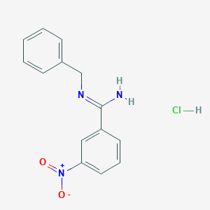 molecular formula C14H14ClN3O2 B4079901 N-benzyl-3-nitrobenzenecarboximidamide hydrochloride 