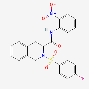 molecular formula C22H18FN3O5S B4079950 2-[(4-fluorophenyl)sulfonyl]-N-(2-nitrophenyl)-1,2,3,4-tetrahydro-3-isoquinolinecarboxamide 