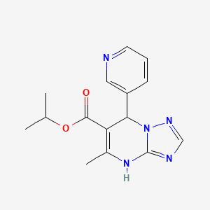 molecular formula C15H17N5O2 B4079951 isopropyl 5-methyl-7-(3-pyridinyl)-4,7-dihydro[1,2,4]triazolo[1,5-a]pyrimidine-6-carboxylate 