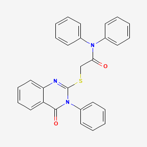 2-[(4-oxo-3-phenyl-3,4-dihydro-2-quinazolinyl)thio]-N,N-diphenylacetamide