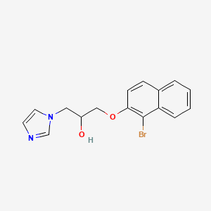 molecular formula C16H15BrN2O2 B4079960 1-[(1-bromo-2-naphthyl)oxy]-3-(1H-imidazol-1-yl)-2-propanol 