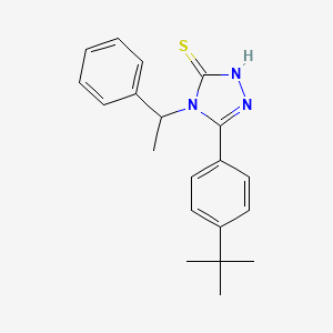 molecular formula C20H23N3S B4079988 5-(4-tert-butylphenyl)-4-(1-phenylethyl)-2,4-dihydro-3H-1,2,4-triazole-3-thione 