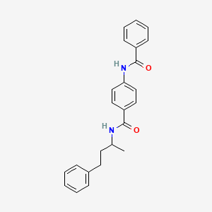 molecular formula C24H24N2O2 B4080006 4-(benzoylamino)-N-(1-methyl-3-phenylpropyl)benzamide 