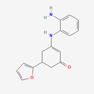 molecular formula C16H16N2O2 B4080018 3-[(2-aminophenyl)amino]-5-(2-furyl)-2-cyclohexen-1-one 