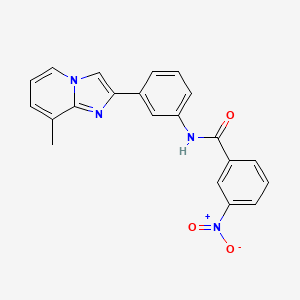 molecular formula C21H16N4O3 B4080029 N-[3-(8-methylimidazo[1,2-a]pyridin-2-yl)phenyl]-3-nitrobenzamide 