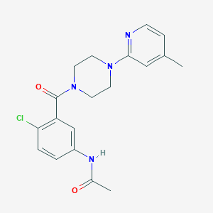 molecular formula C19H21ClN4O2 B4080047 N-(4-chloro-3-{[4-(4-methylpyridin-2-yl)piperazin-1-yl]carbonyl}phenyl)acetamide 