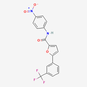 molecular formula C18H11F3N2O4 B4080055 N-(4-nitrophenyl)-5-[3-(trifluoromethyl)phenyl]-2-furamide 