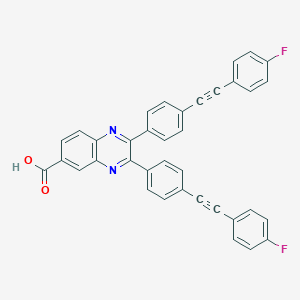 molecular formula C37H20F2N2O2 B408006 2,3-Bis[4-[(4-fluorophenyl)ethynyl]phenyl]quinoxaline-6-carboxylic acid 