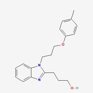molecular formula C20H24N2O2 B4080062 3-{1-[3-(4-methylphenoxy)propyl]-1H-benzimidazol-2-yl}-1-propanol 
