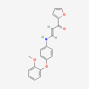 molecular formula C20H17NO4 B4080075 1-(2-furyl)-3-{[4-(2-methoxyphenoxy)phenyl]amino}-2-propen-1-one 