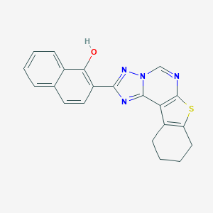 2-(8,9,10,11-Tetrahydro[1]benzothieno[3,2-e][1,2,4]triazolo[1,5-c]pyrimidin-2-yl)-1-naphthol