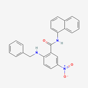 molecular formula C24H19N3O3 B4080091 2-(benzylamino)-N-1-naphthyl-5-nitrobenzamide 