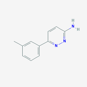 molecular formula C11H11N3 B040801 6-(m-Tolyl)pyridazin-3-amine CAS No. 113121-50-9