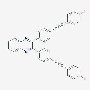 molecular formula C36H20F2N2 B408013 2,3-Bis{4-[(4-fluorophenyl)ethynyl]phenyl}quinoxaline 