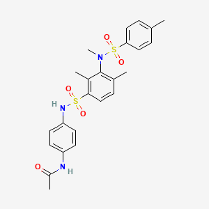 molecular formula C24H27N3O5S2 B4080144 N-(4-{[(2,4-dimethyl-3-{methyl[(4-methylphenyl)sulfonyl]amino}phenyl)sulfonyl]amino}phenyl)acetamide 