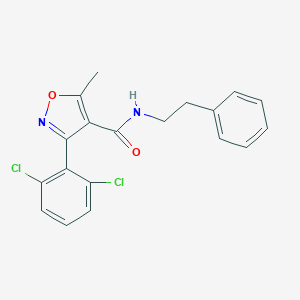 molecular formula C19H16Cl2N2O2 B408015 3-(2,6-dichlorophenyl)-5-methyl-N-(2-phenylethyl)isoxazole-4-carboxamide CAS No. 346698-75-7