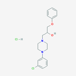 1-[4-(3-chlorophenyl)-1-piperazinyl]-3-phenoxy-2-propanol hydrochloride