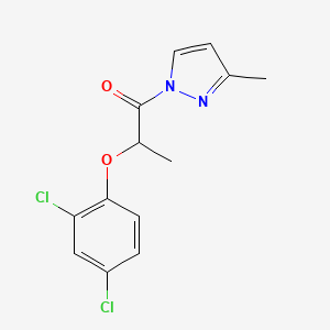 molecular formula C13H12Cl2N2O2 B4080183 1-[2-(2,4-dichlorophenoxy)propanoyl]-3-methyl-1H-pyrazole 