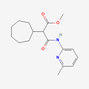 molecular formula C17H24N2O3 B4080186 methyl 2-cycloheptyl-3-[(6-methyl-2-pyridinyl)amino]-3-oxopropanoate 