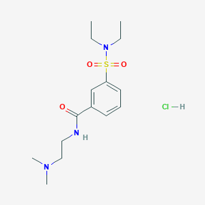 molecular formula C15H26ClN3O3S B4080194 3-[(diethylamino)sulfonyl]-N-[2-(dimethylamino)ethyl]benzamide hydrochloride 