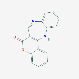 molecular formula C16H10N2O2 B408020 chromeno[4,3-b][1,5]benzodiazepin-6(13H)-one 