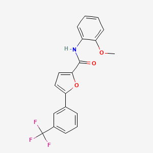 molecular formula C19H14F3NO3 B4080210 N-(2-methoxyphenyl)-5-[3-(trifluoromethyl)phenyl]-2-furamide 