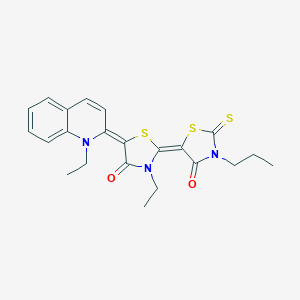 3-ethyl-5-(1-ethyl-2(1H)-quinolinylidene)-3'-propyl-2'-thioxo-2,5'-bis[1,3-thiazolidin-2-ylidene]-4,4'-dione