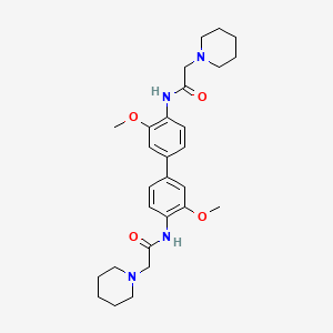 molecular formula C28H38N4O4 B4080256 N,N'-(3,3'-dimethoxy-4,4'-biphenyldiyl)bis[2-(1-piperidinyl)acetamide] 
