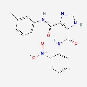 molecular formula C18H15N5O4 B4080263 N~4~-(3-methylphenyl)-N~5~-(2-nitrophenyl)-1H-imidazole-4,5-dicarboxamide 