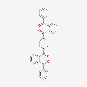 molecular formula C32H26N2O4 B408027 (2-{[4-(2-Benzoylbenzoyl)-1-piperazinyl]carbonyl}phenyl)(phenyl)methanone 