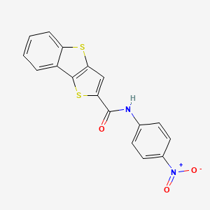 molecular formula C17H10N2O3S2 B4080291 N-(4-nitrophenyl)thieno[3,2-b][1]benzothiophene-2-carboxamide 