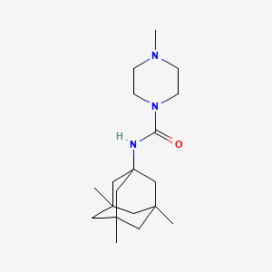 molecular formula C19H33N3O B4080315 4-methyl-N-(3,5,7-trimethyl-1-adamantyl)-1-piperazinecarboxamide 