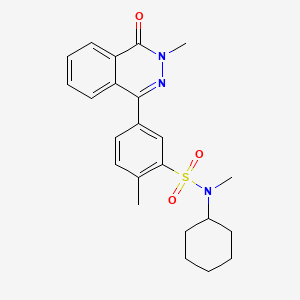 molecular formula C23H27N3O3S B4080330 N-cyclohexyl-N,2-dimethyl-5-(3-methyl-4-oxo-3,4-dihydro-1-phthalazinyl)benzenesulfonamide 