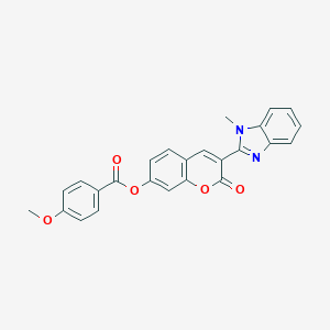 3-(1-methyl-1H-benzimidazol-2-yl)-2-oxo-2H-chromen-7-yl 4-methoxybenzoate