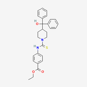 ethyl 4-[({4-[hydroxy(diphenyl)methyl]-1-piperidinyl}carbonothioyl)amino]benzoate
