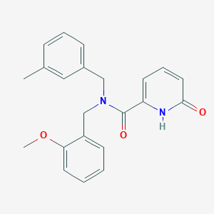 molecular formula C22H22N2O3 B4080342 N-(2-methoxybenzyl)-N-(3-methylbenzyl)-6-oxo-1,6-dihydropyridine-2-carboxamide 