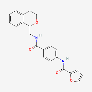 molecular formula C22H20N2O4 B4080348 N-(4-{[(3,4-dihydro-1H-isochromen-1-ylmethyl)amino]carbonyl}phenyl)-2-furamide 
