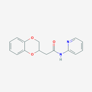 molecular formula C15H14N2O3 B4080370 2-(2,3-dihydro-1,4-benzodioxin-2-yl)-N-2-pyridinylacetamide 