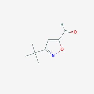 molecular formula C8H11NO2 B040804 3-(tert-Butyl)isoxazole-5-carbaldehyde CAS No. 121604-56-6
