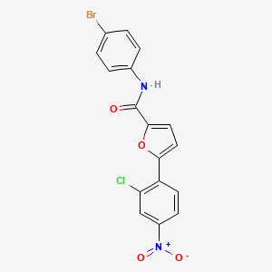 molecular formula C17H10BrClN2O4 B4080408 N-(4-bromophenyl)-5-(2-chloro-4-nitrophenyl)-2-furamide 