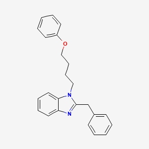 molecular formula C24H24N2O B4080420 2-benzyl-1-(4-phenoxybutyl)-1H-benzimidazole 