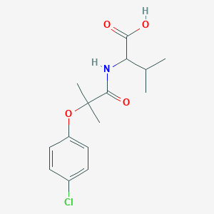 molecular formula C15H20ClNO4 B4080427 N-[2-(4-chlorophenoxy)-2-methylpropanoyl]valine 