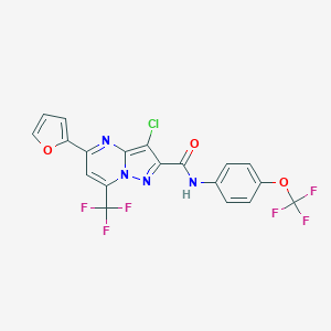 3-chloro-5-(2-furyl)-N-[4-(trifluoromethoxy)phenyl]-7-(trifluoromethyl)pyrazolo[1,5-a]pyrimidine-2-carboxamide